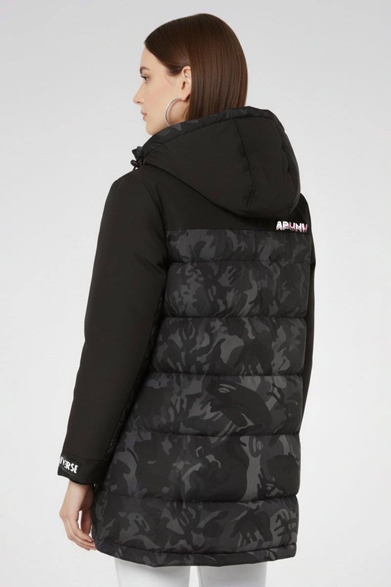Aape By A Bathing Ape Women Camouflage Puffer Jacket, Multicolor - Image 4